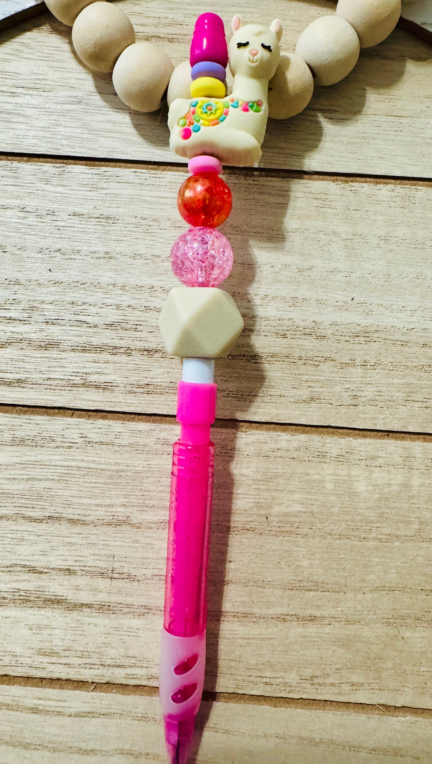 Llama Beaded Pencil