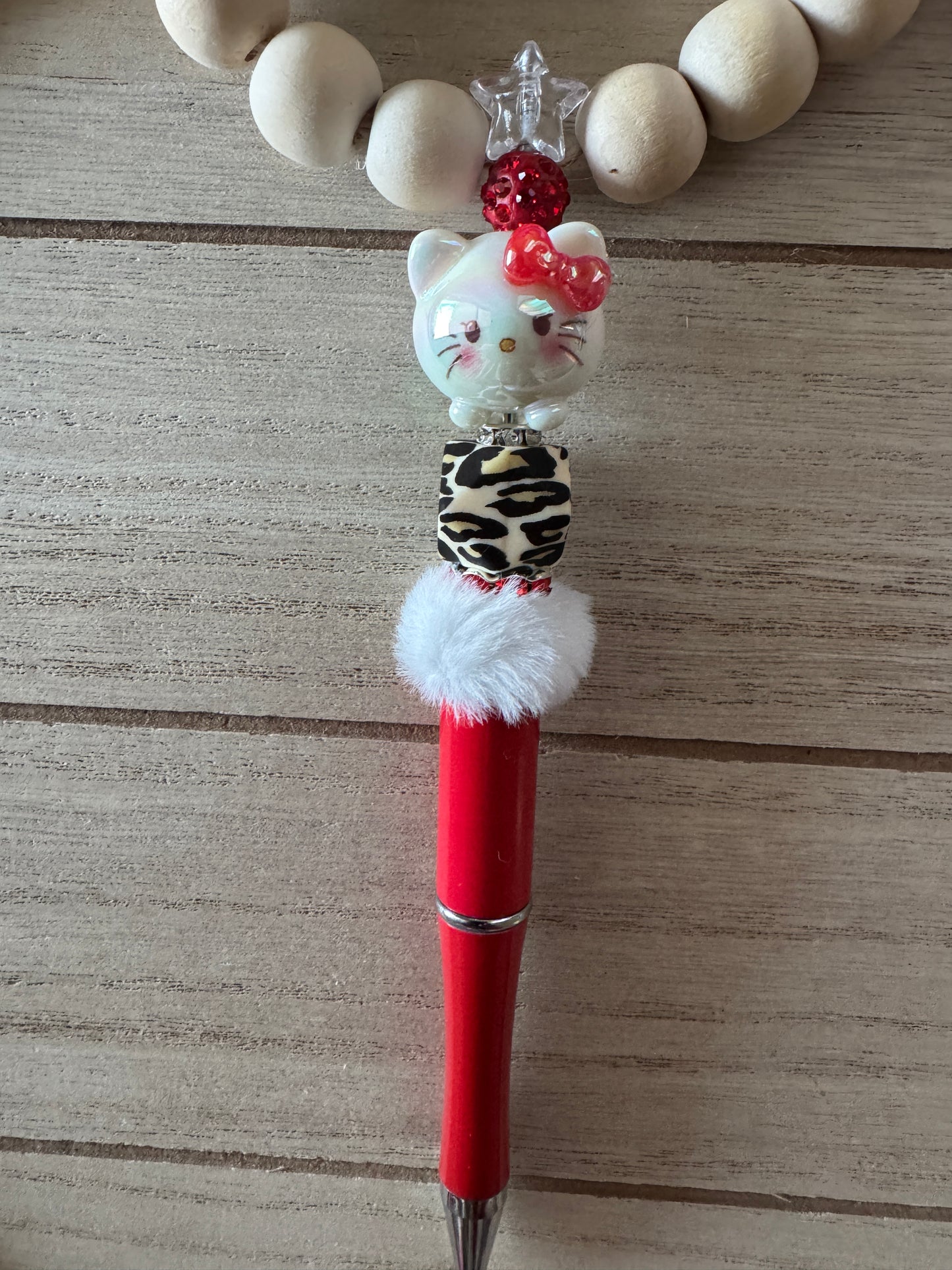 HK Leopard Beaded Pen