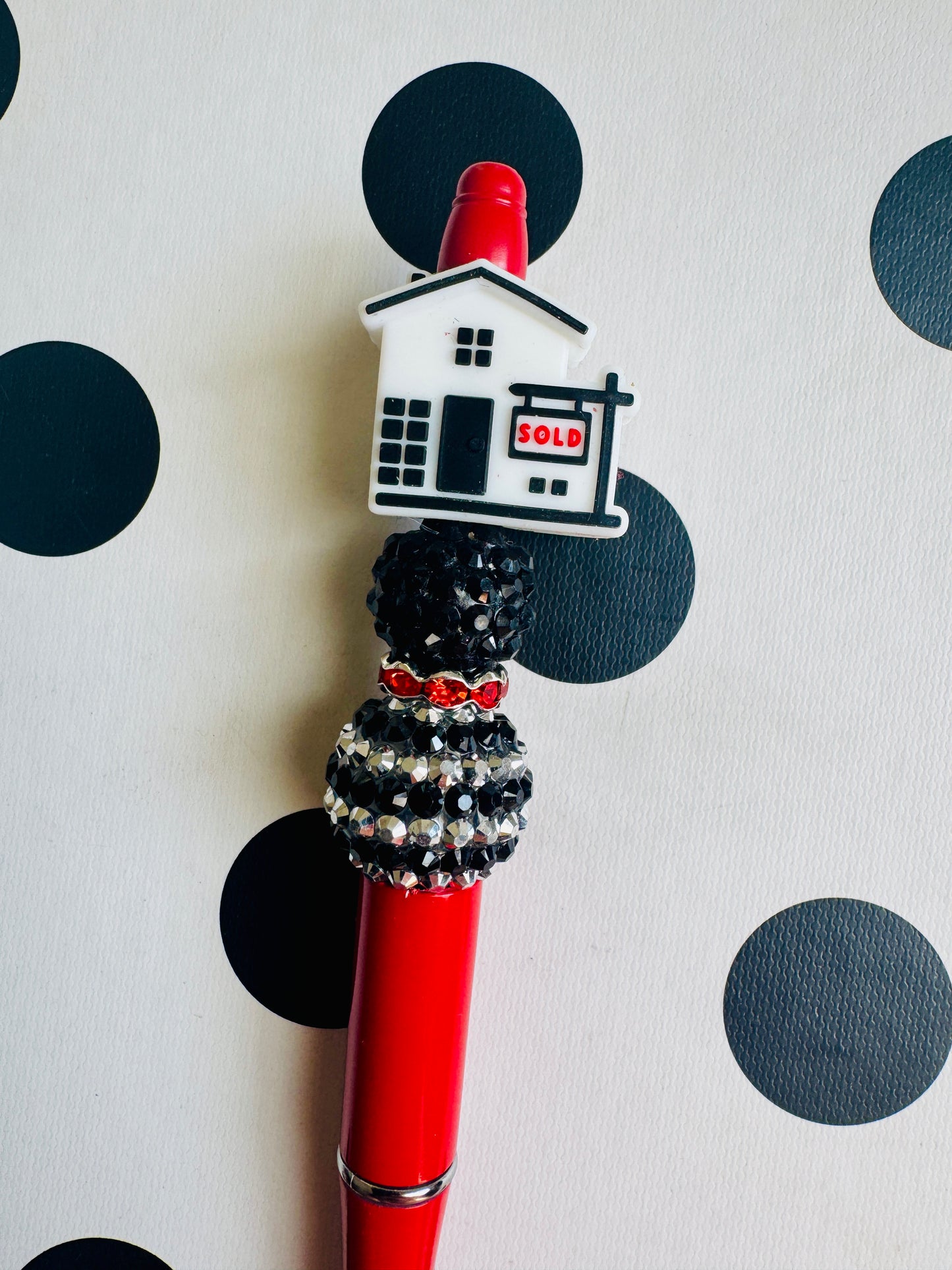 Realtor sold House beaded pen