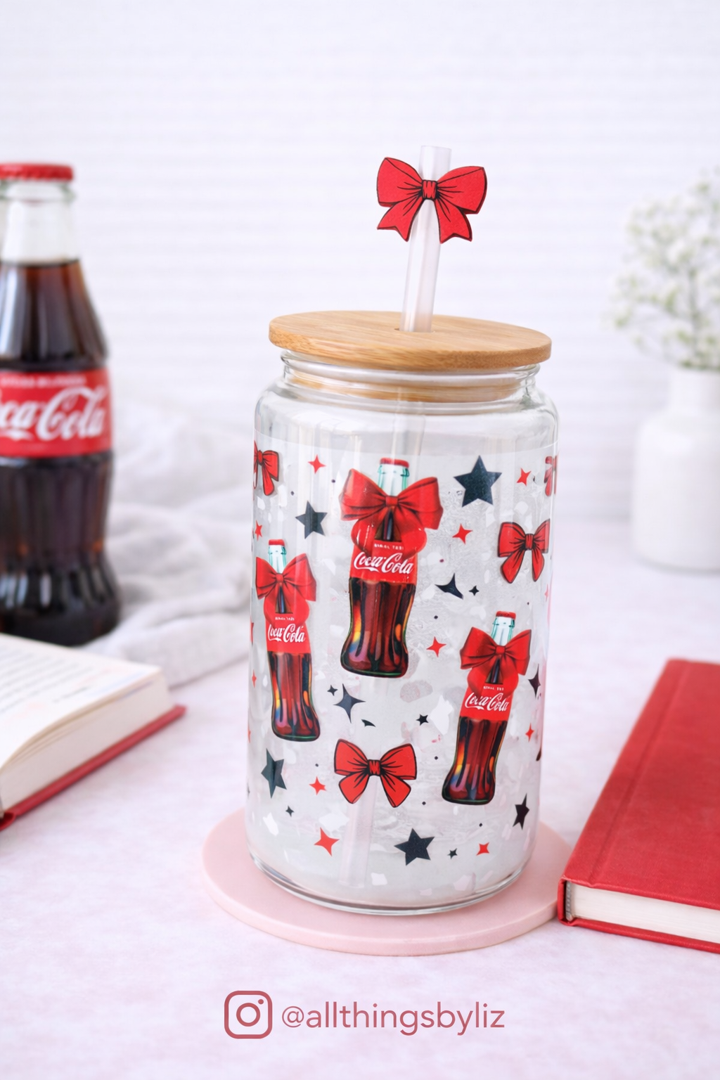 Coca-Cola red bow cup