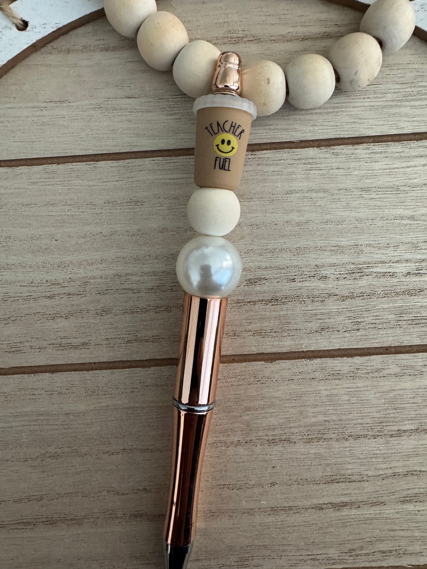 Teacher Fuel Beaded Pen