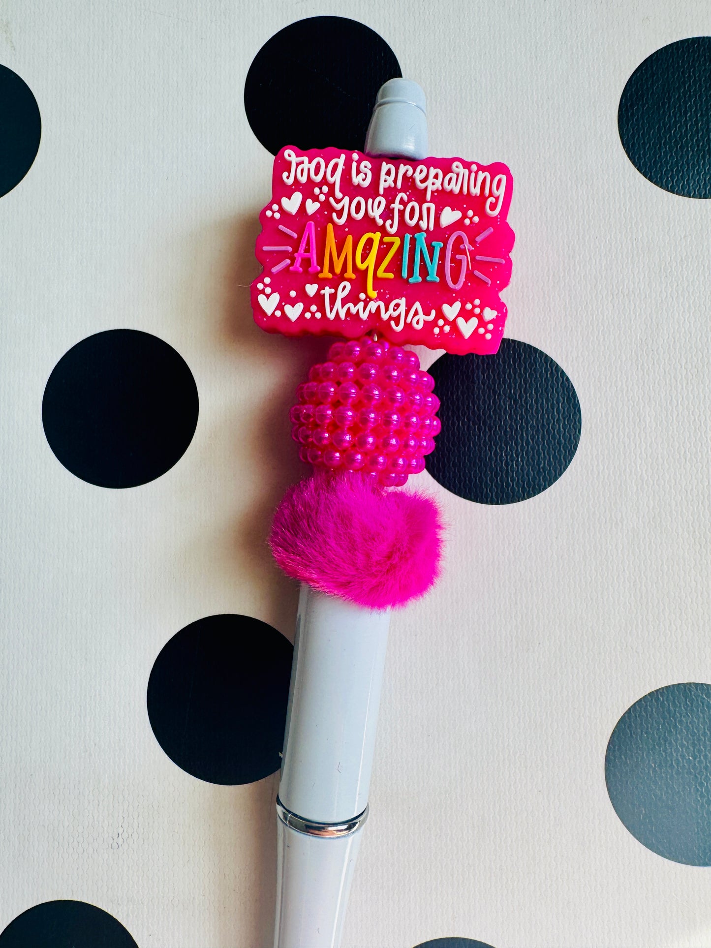 God is preparing you beaded pen