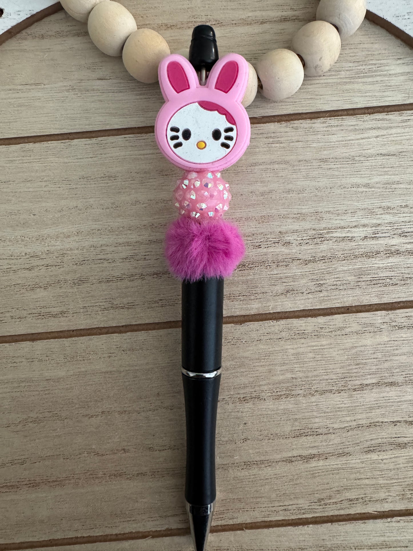Pink HK Beaded Pen
