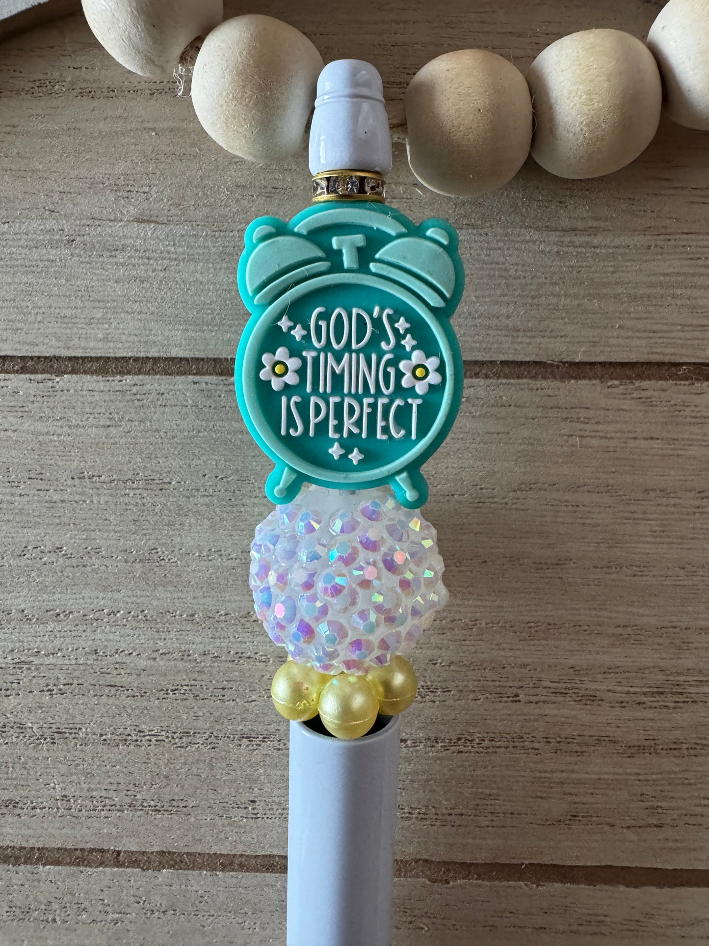 Gods timing is perfect beaded pen