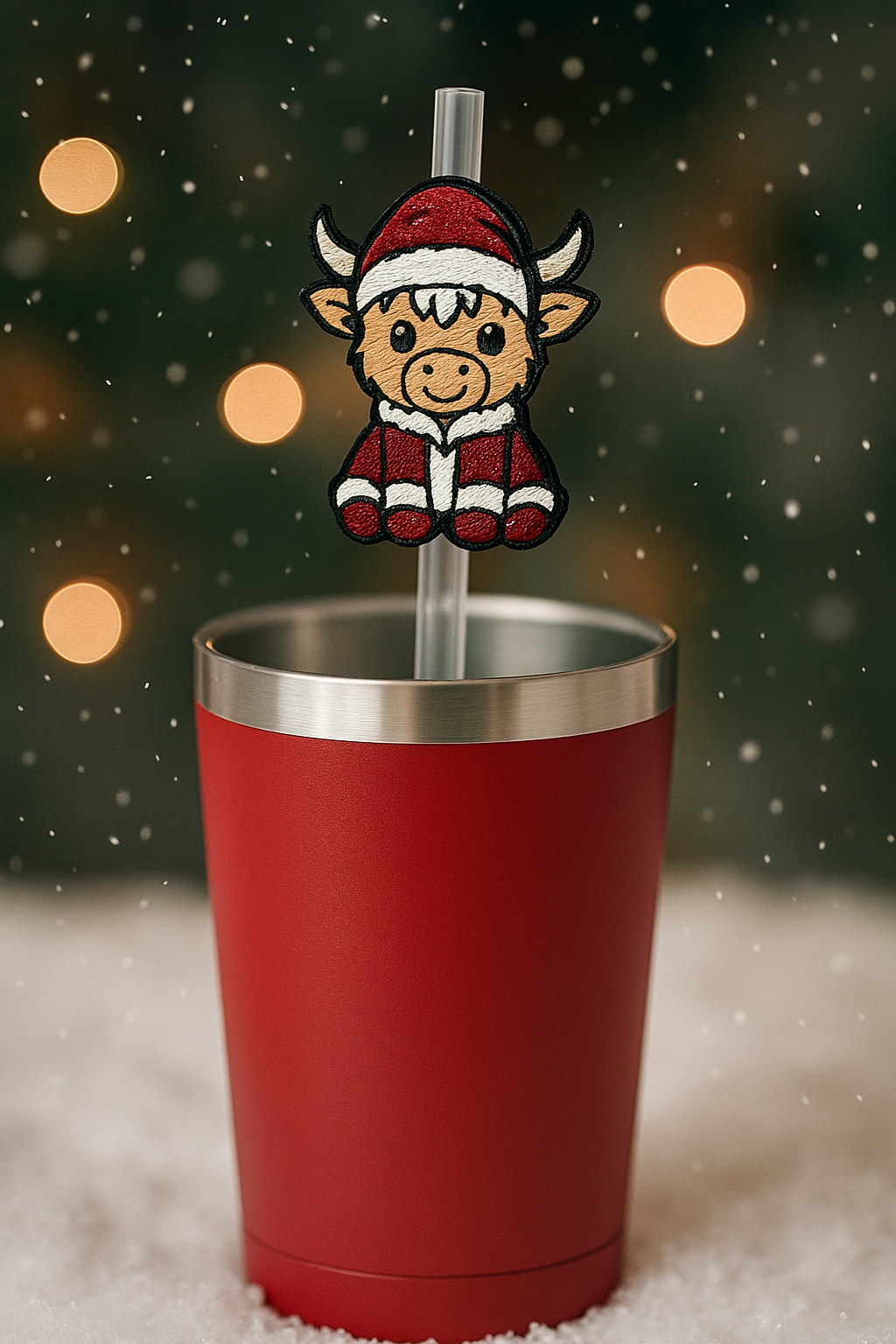 Christmas Highland Cow 3D Printed Topper