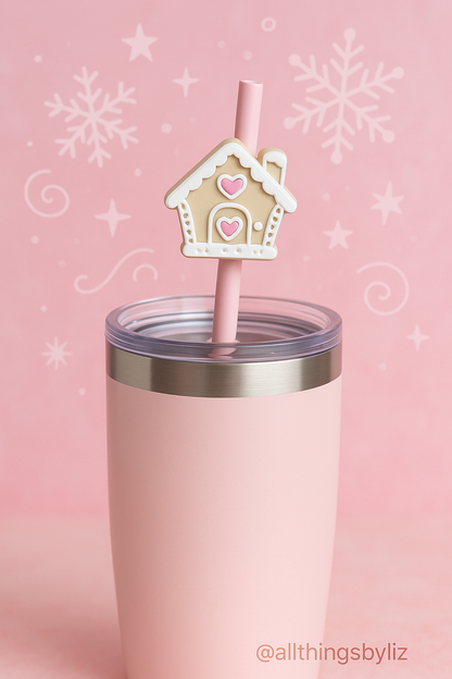 Gingerbread Straw Toppers 🤎