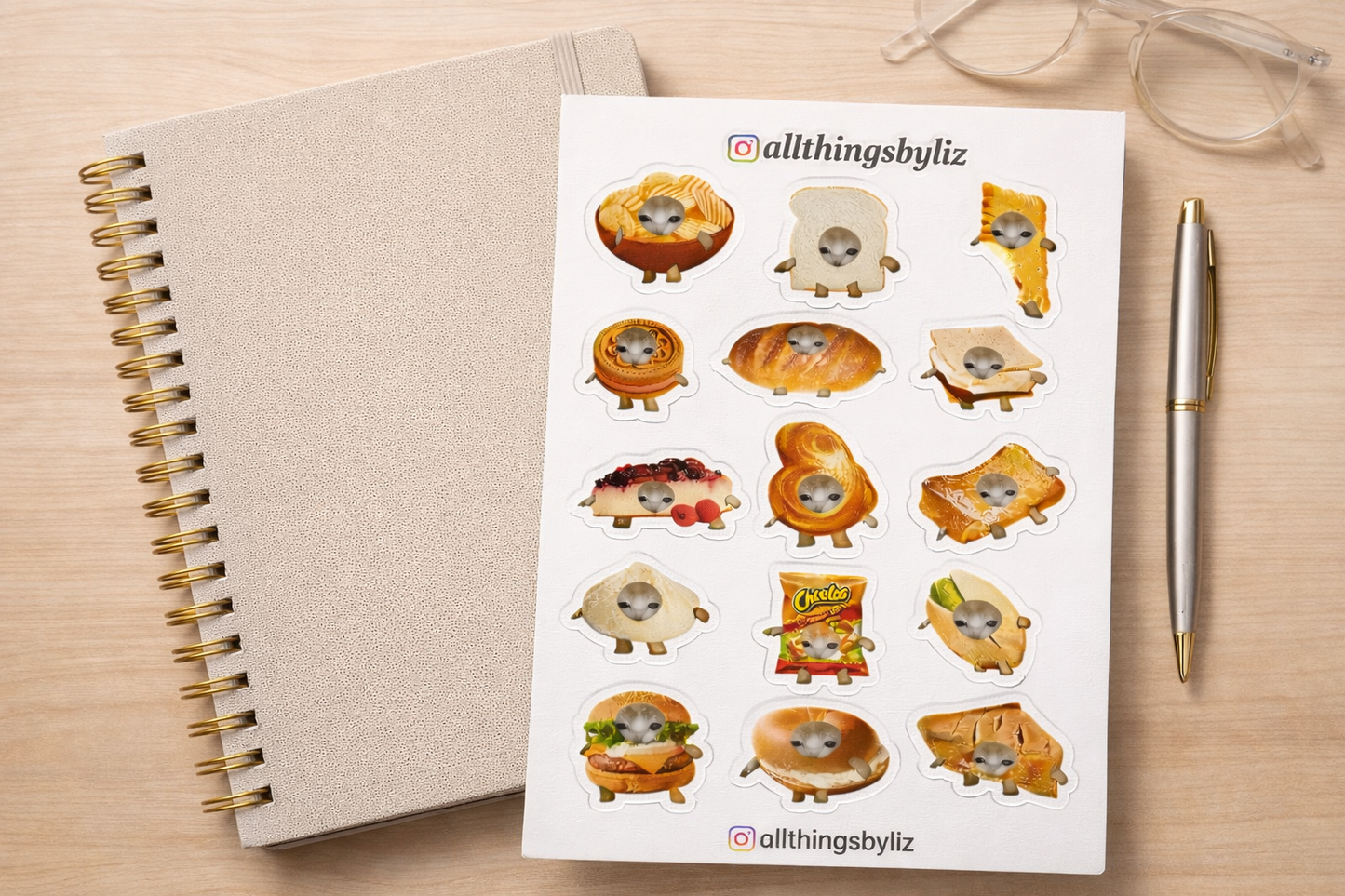 Food Cat Stickers