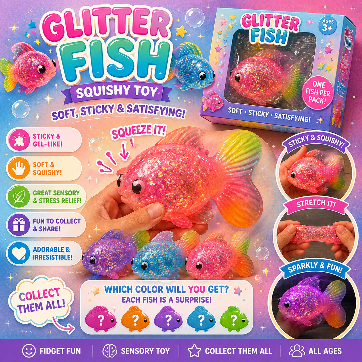 Variety of squishies