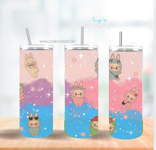 Sparkle colorful doll tumbler