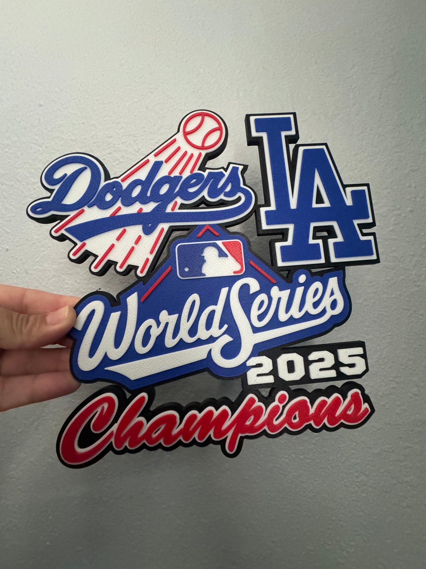 Dodgers 2025 World Series Champions 3D Wall Sign
