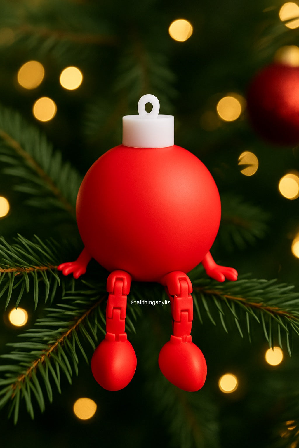 Sitting Ornament Buddy • Christmas Shelf Sitter • 3D Printed Holiday Decor