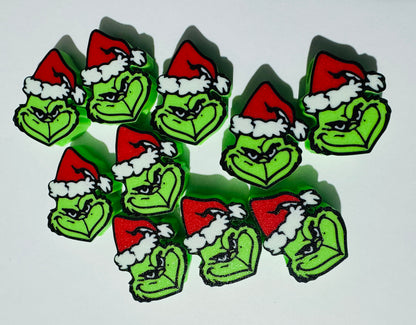 Grinch Christmas Straw Topper – 3D Printed Holiday Cup Accessory