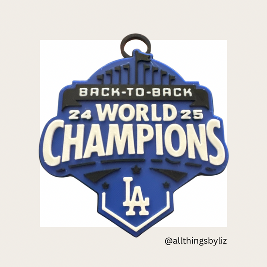 LA Dodgers Ornament | Back-to-Back Champions 2024 2025 | 3D Printed Christmas Ornament | Baseball Fan Gift | Sports Decor