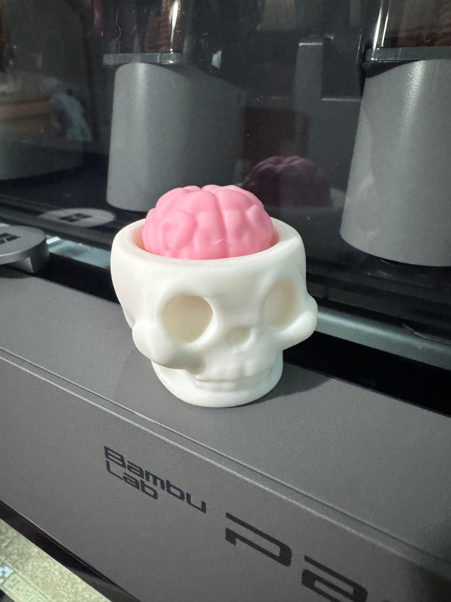 Skull Brain Popper Fidget Toy | Cute Clicking Keychain