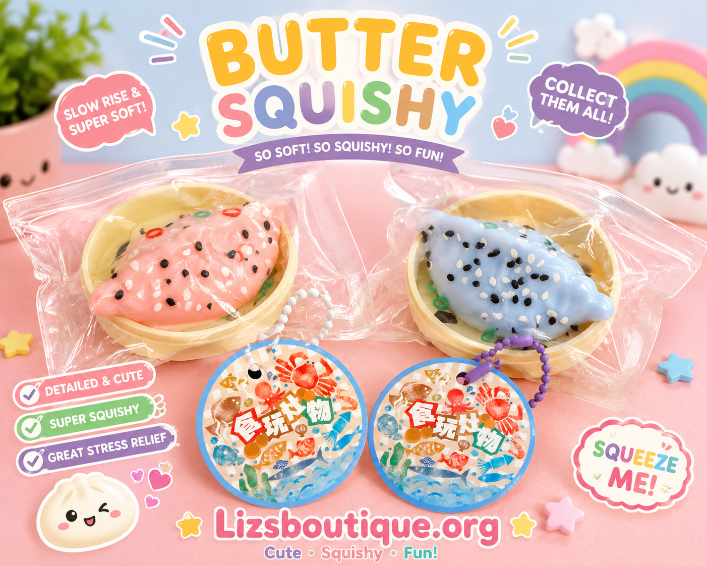 Variety of squishies