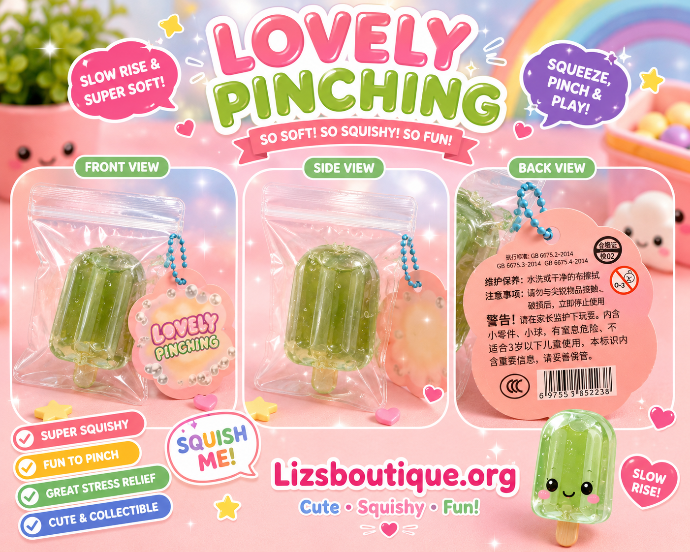 Variety of squishies