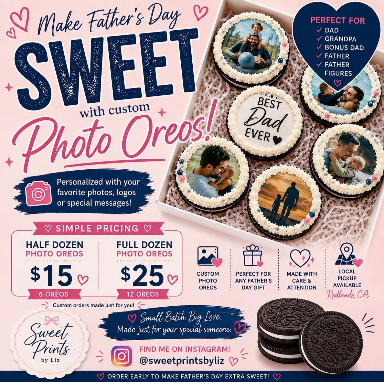 Father’s Day Custom Photo Oreos – Personalized Edible Image Oreos